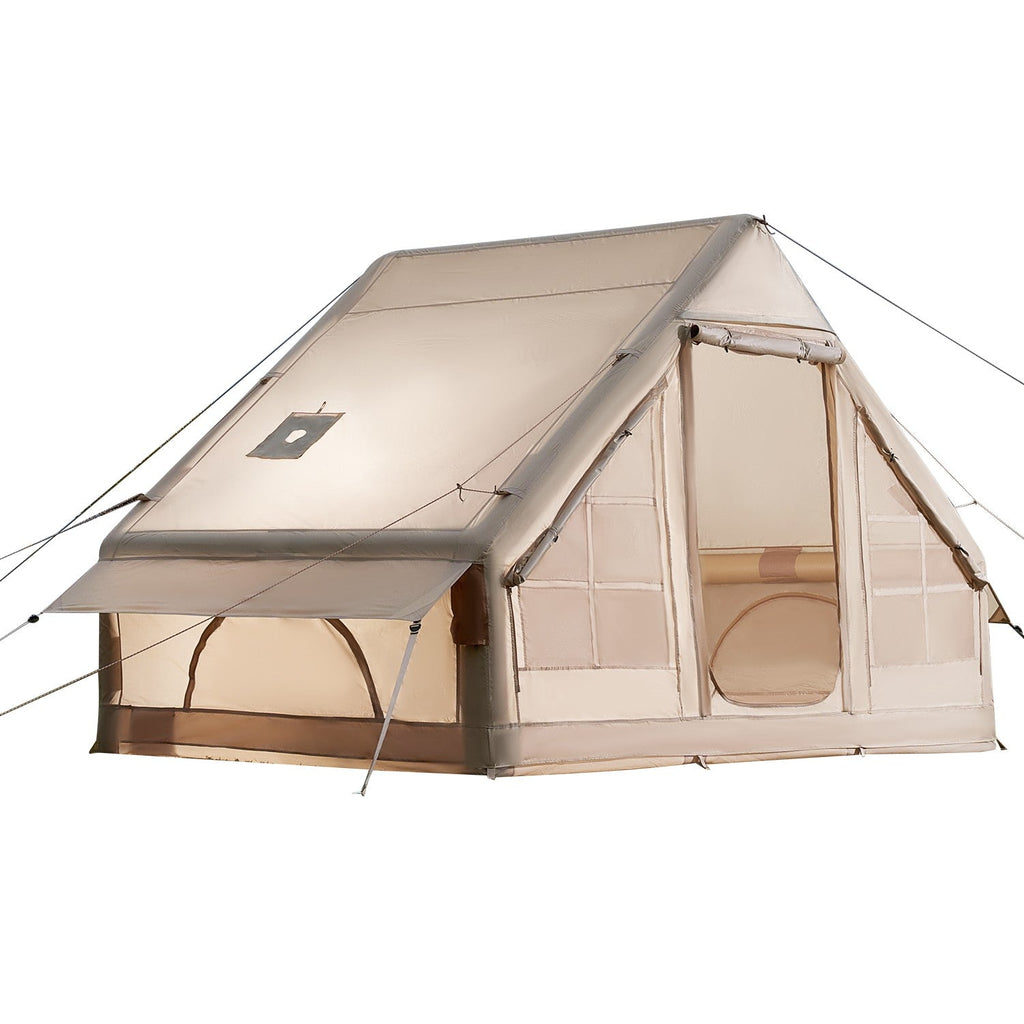 Inflatable Tents for 3-5 Person Camping Tent Blow Up Tent w/ Pump & Stove Jack