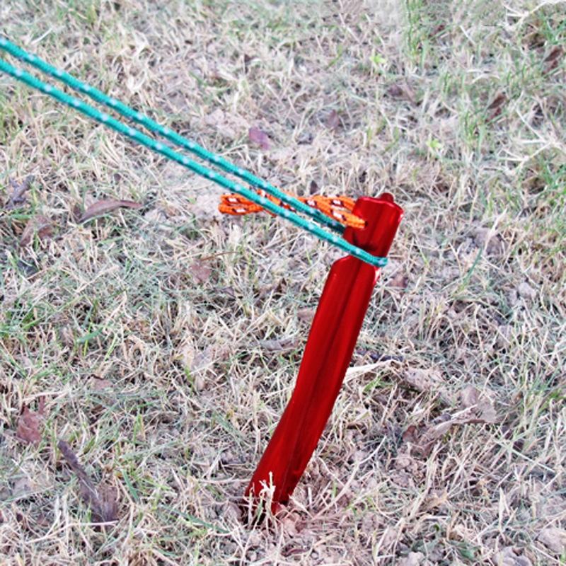 25cm Aluminum Tent Stakes Red Spiral Ground Pegs Lightweight Camping Anchors for Hiking, Climbing, Tents & Outdoor Shelters