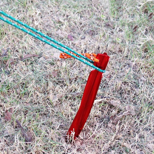 25cm Aluminum Tent Stakes Red Spiral Ground Pegs Lightweight Camping Anchors for Hiking, Climbing, Tents & Outdoor Shelters